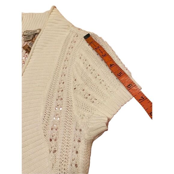 Arizona Jean Co Cropped Crochet Sweater Knit Juniors Sz Medium Boho Bohemian - Picture 14 of 15